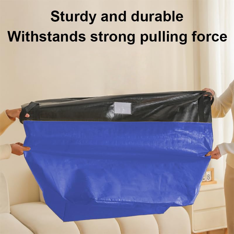 Extra Large Moving Bags with Strong Zippers and Carrying Handles, Waterproof, Durable, Space Saving, Oversized Storage Tote, Organizer for Moving, Travel, Yellow