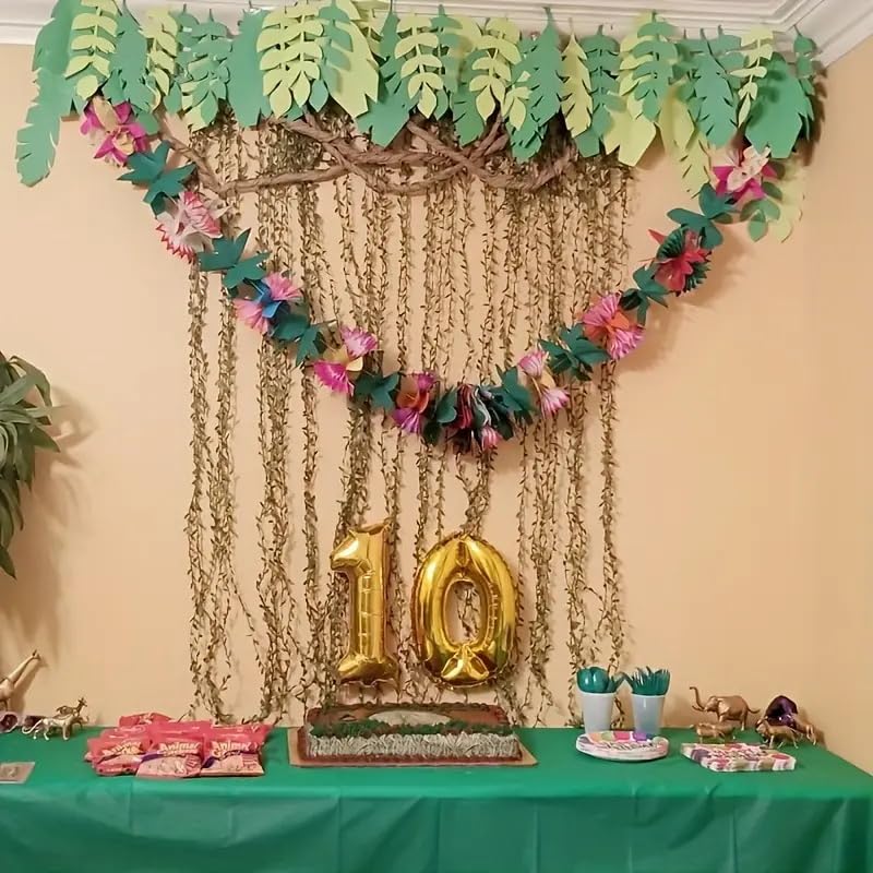 1 Roll Silky Leaf Ribbon, Artificial Vines Leaves String, Botanical Greenery, DIY Crafts & Wedding Party Decoration, Home Wreaths & Jewelry Making Supplies, 10M/33FT